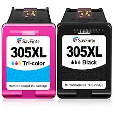 SavFinto 305 XL Patronen Ersatz für HP 305 Druckerpatronen Kompatible für HP DeskJet Plus 2700 4110 4120 4122 HP Envy 6000 6010 6020 6022 6030 HP Envy Pro 6420 6422 6430 6430 6400