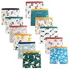 JackLoveBriefs Boxershorts för pojkar, bomull, dinosaurie-och isbjörnsmönster, 12-pack, 1–13 år, 11-13 år