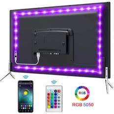 Tape Bluetooth USB LED Strip Lys 5050 SMD 5V USB RGB Lys Fleksibel LED Lys Tape RGB Selvklæbende TV Skrivebord Diode