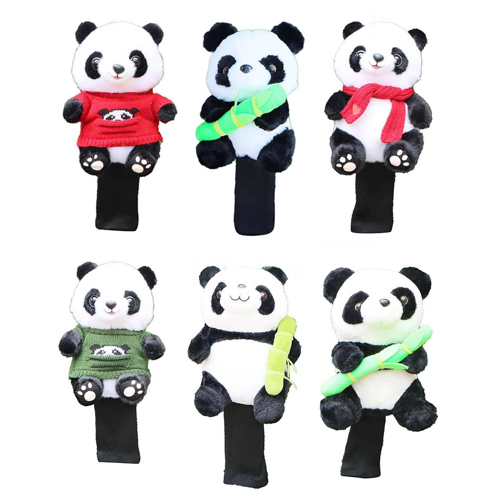 Söta Panda Golfklubbhuvudskydd Roliga Plyschdjur Driver/Fairway Skydd Huvudskydd Golftillbehör