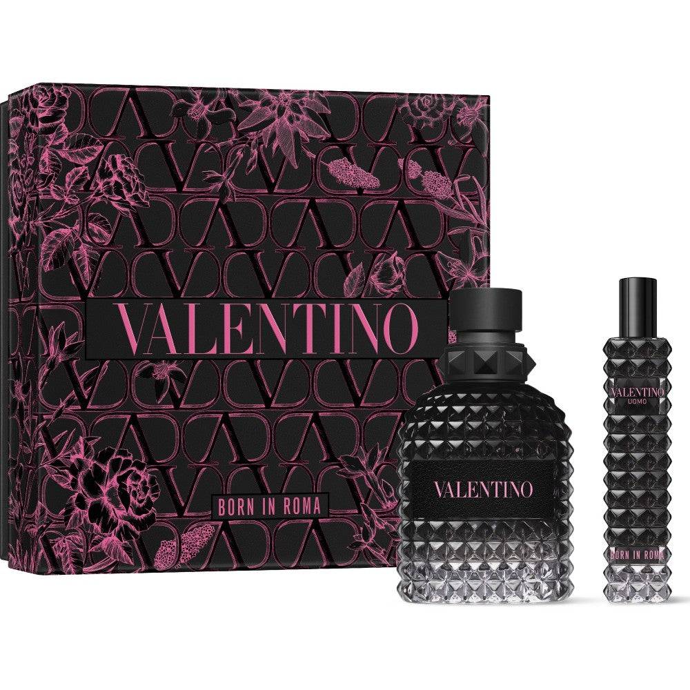 Valentino Born In Roma presentset för män för män Eau de Toillette 50 ml + Eau de Toillette 15 ml