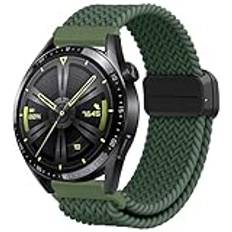 Armband för Huawei Watch GT4 46 mm/GT3 46 mm/GT2 46 mm, 22 mm magnetiskt band justerbar nylonersättning för Huawei Watch GT4 Pro/GT3 Pro/GT2 Pro/GT2e/Galaxy Watch 3 45 mm/Galaxy Gear S3