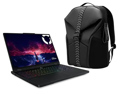 Lenovo Legion Pro 5 16-R9-5070-32GB-1TB + Rucksack AMD Ryzen 9 8945HX-processor 2,50 GHz upp till 5,40 GHz, Windows 11 Home 64, 1 TB SSD M.2 2242 PCIe Gen4 TLC