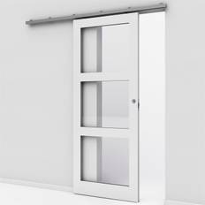 Kvadrat 3 massiv glas skydedør ex. kappe - Safco Doors, M10x22 (92,5 x 214 cm)