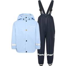 Didriksons Regntøj m. Seler - PU - Slaskeman - Light Sea Blue - Didriksons - 110 - Regntøj
