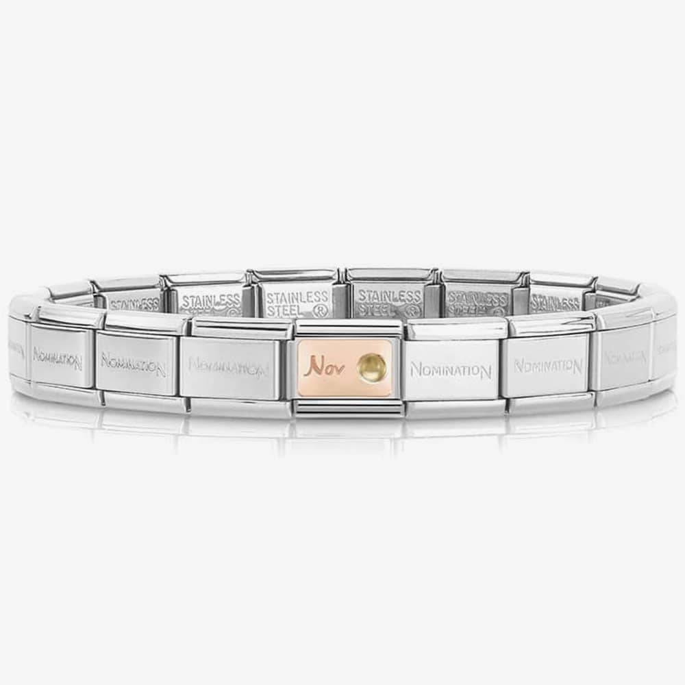 Nomination CLASSIC Rose Gold & Silver November Citrine Bracelet 430508/11