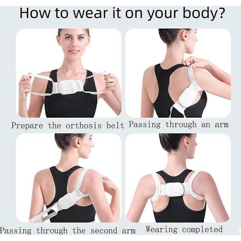 (M 40-60KG, black-grey) Neck And Shoulder Corrector Posture Corrector For Adults Kids, Posture Corrector Trainer For Back, Neck And Shoulder