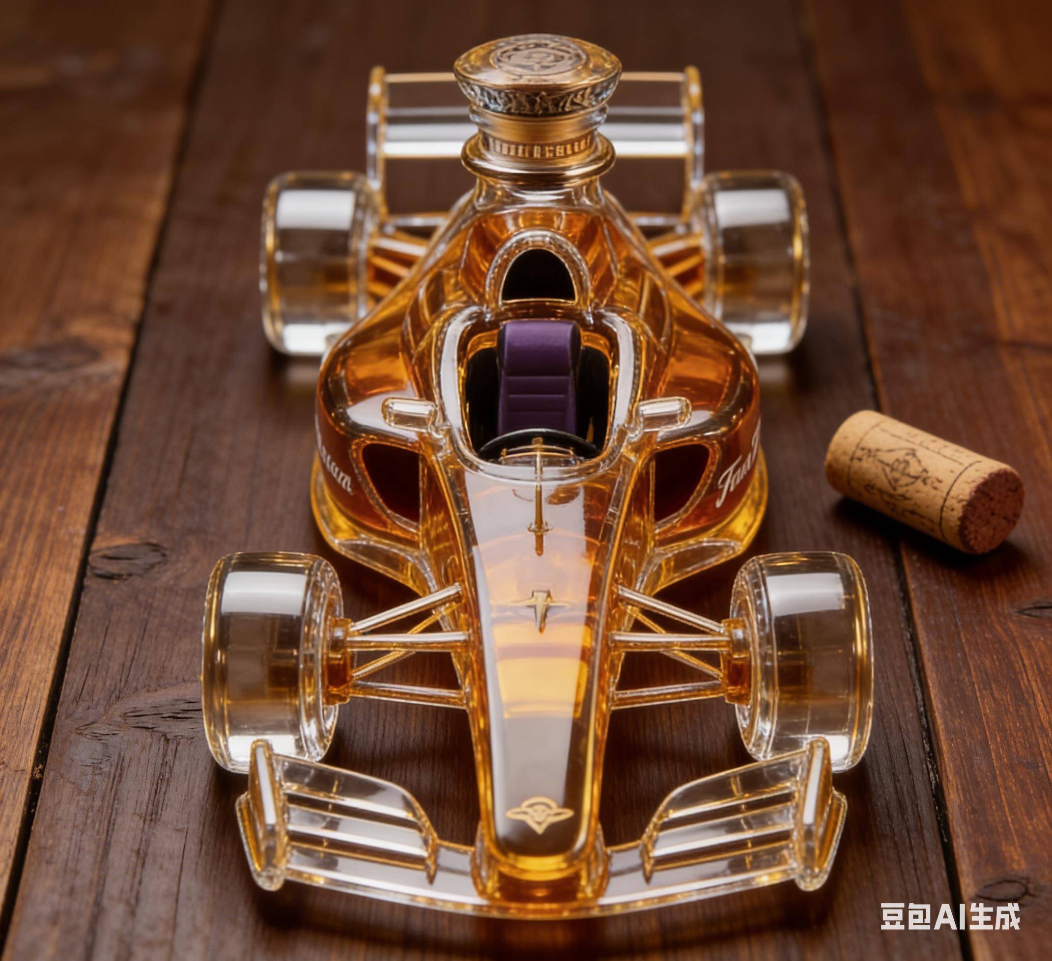 Racing Shape High Borosilicate Glass Whiskey Decanter Ornament Unique Home Decor Bottle for Interesting Interior Design