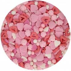 Strössel - Love Hjärtan -Rosa/Röd - Funcakes - 50 g