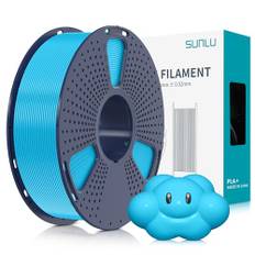 SUNLU PLA+ Filament 1.75mm, PLA Plus 3D Drucker Filament, Stärker belastbar, Neatly Wound, 1KG 3D Druck PLA+ Filament, Maßgenauigkeit +/- 0.02mm,Himmelblau