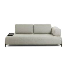 Sofa C.O - 3-personers, med bakke, Farve Beige, Design Small Tray