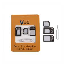 D9Element 4-i-1 Simkort adapter. Nano til Micro/Normal - Sort