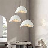HEYUN Creative Wabi-sabi Pendellampa E27 Vit Polyeten Ljuskrona Modern Matbord Hänglampa 3 Lampor Interiörbelysning Justerbar Heminredning För Matsal Kök Island Light(B1)