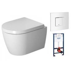 Duravit Me by Starck Compact Rimless toiletpakke inkl. sæde m/soft-close, mellem cisterne og hvid betjening