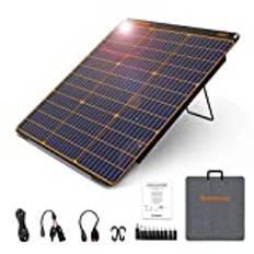 FlexSolar 60 W bärbar solpanel, solpanel med USB-C 45 W QC 3.0 och DC-utgång, IP67 vatten- och dammtät, ETFE monokristallin solcellsladdare för utomhus, camping, mobiltelefoner och bärbara datorer