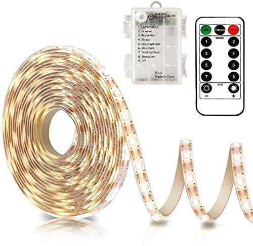 CCILAND LED Streifen Batterie 3 Meter Strip Batteriebetrieben mit Timer