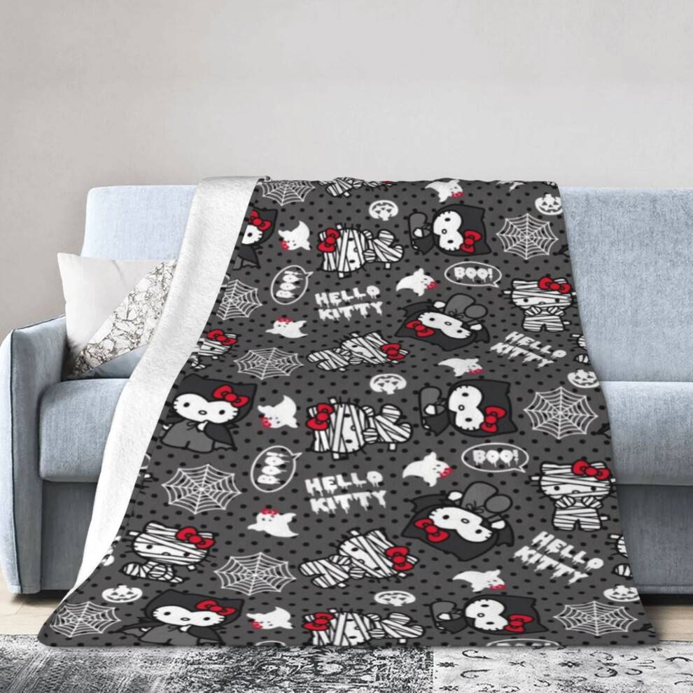 Hello Kitty tecknad flanellfilt 150x200 cm