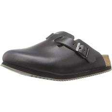BIRKENSTOCK Boston SL (Superlauf) geschlossener Lederschuh mit normalem Fußbett aus Kork und Verloursleder und Rutschfester Gummi-Eva-Sohle - Modell 60194 - Farbe Schwarz - Größe 45