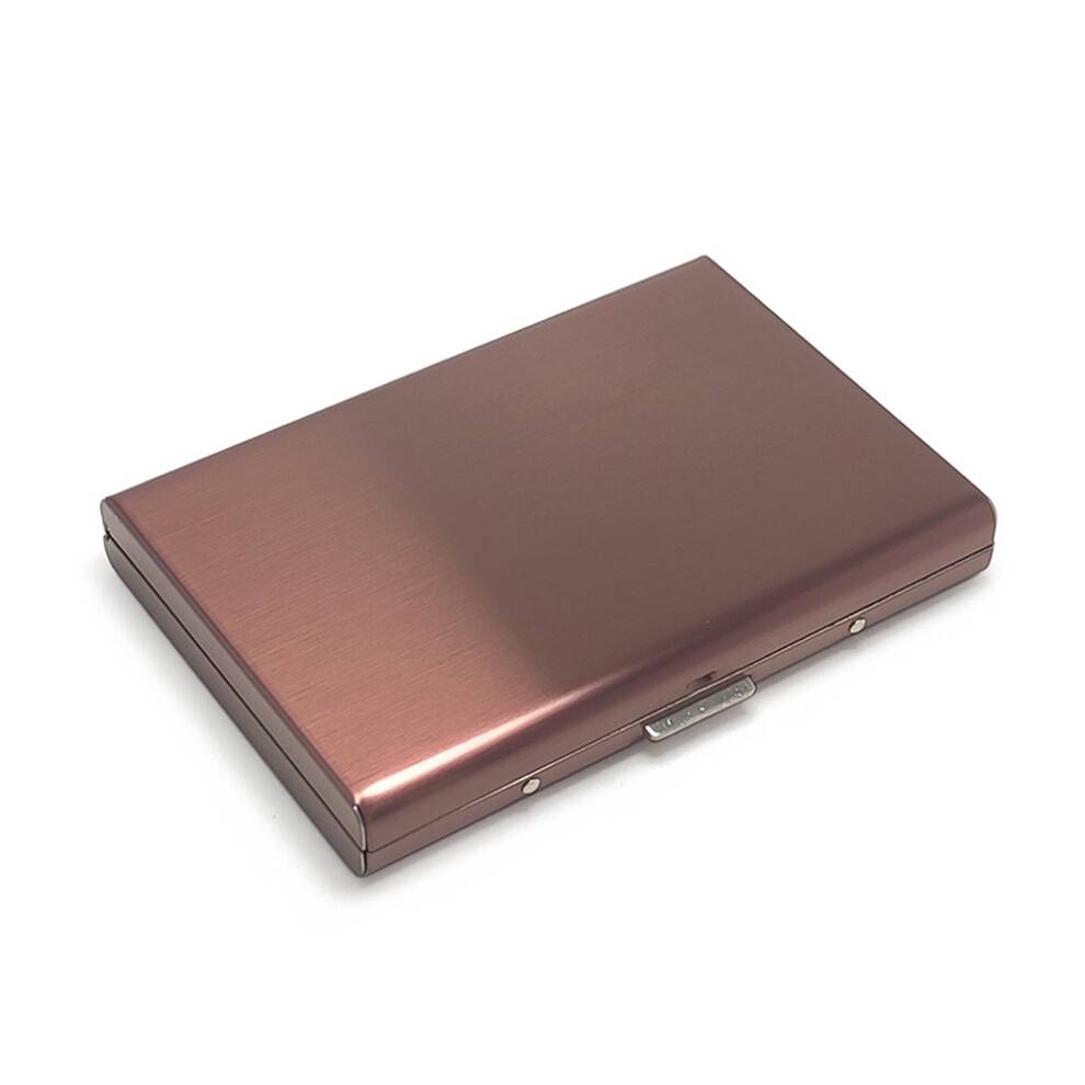 Elegant slank metaletui til kvinder og mænd, kreditkortholder i rustfrit stål med professionelt udseende, bærbar pung med RFID-blokerende teknologi