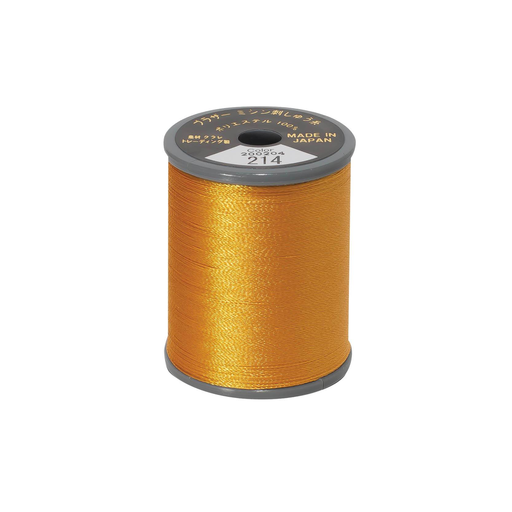 Brother satin-finish broderitråd - 214 Sennepsgul