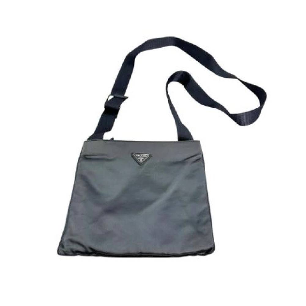 Prada Vintage Pre-owned Satin prada-tasker - Vintage - Dame - Grå - ONE SIZE - Satin
