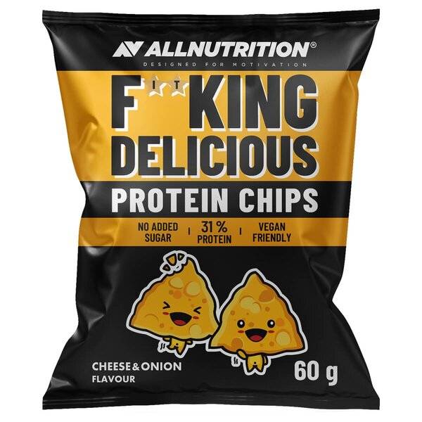 Allnutrition - Delicious Protein Chips, Cheese And Onion - 60g (KORT DATUM 2026-07-30)