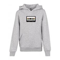 Oldschool tape hoodie barn (110/116 heather grey)