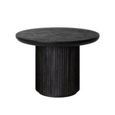 Gubi - Moon Coffee Table Round H45 x Ø60, Brown/Black Stained Veneer Oak Lacquered - Sofaborde - Space Copenhagen - Brun,Sort - Træ