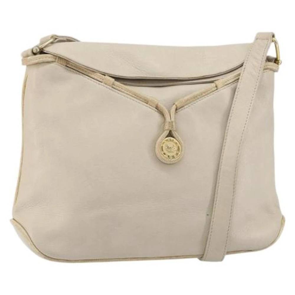 Celine Vintage Pre-owned Vintage Cross Body Bag - Vintage - Dame - Beige - ONE SIZE - Læder
