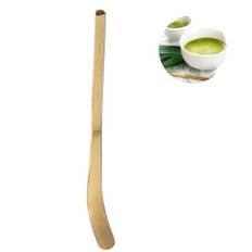 GIONAR 1 st Matcha sked, handgjord tesked av vit bambu, 18 cm, bambumåvast Matcha, traditionell scoop chashaku av bambu