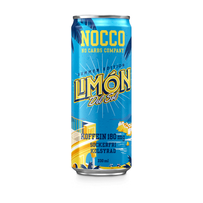 Energidryck Nocco BCAA Limón del Sol, sockerfri, 330 ml (33cl)