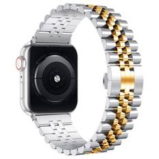 Stainless Steel Bracelet Apple Watch 41mm Series 7 sølv/guld