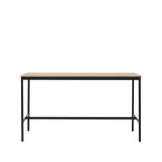 Muuto Base High barbord oak, sort stel, krydsfinérkant, B85 L190 H105