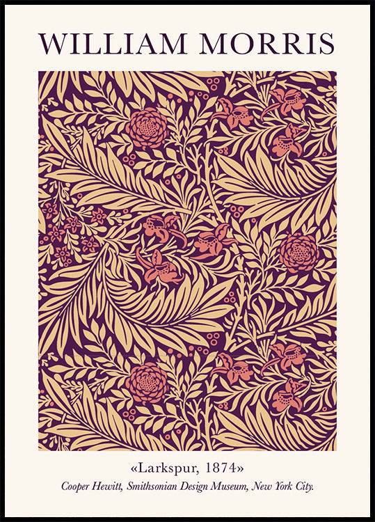 William Morris Larkspur Poster (40x50cm) - Plakater > Konstaffischer, Känd Konstnär, William Morris, BD