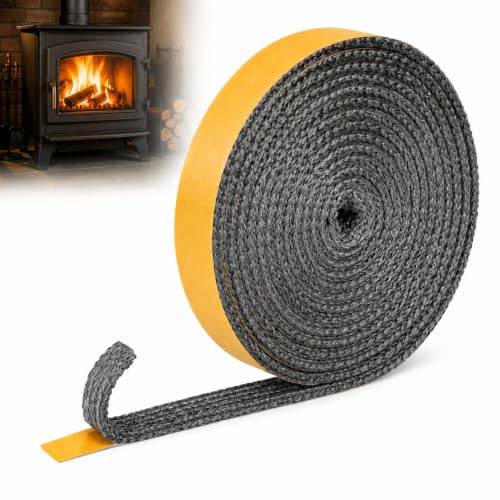 Självhäftande kaminriktning, 3 x 10 mm x 3 m, ugnstätning upp till 550 °C (4 m)
