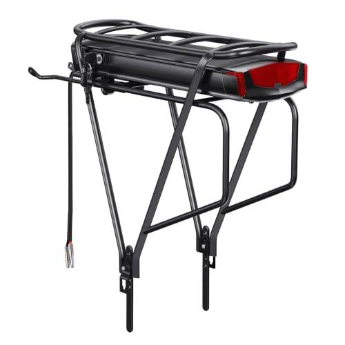36 V 15 Ah elcykelbatteri 250 W 350 W 550 W Pannier Rack E-bike batteri med Pannier Rack för 24/26/28 tum V-broms bakhjul Mifa, Aldi, Prophete, Rex