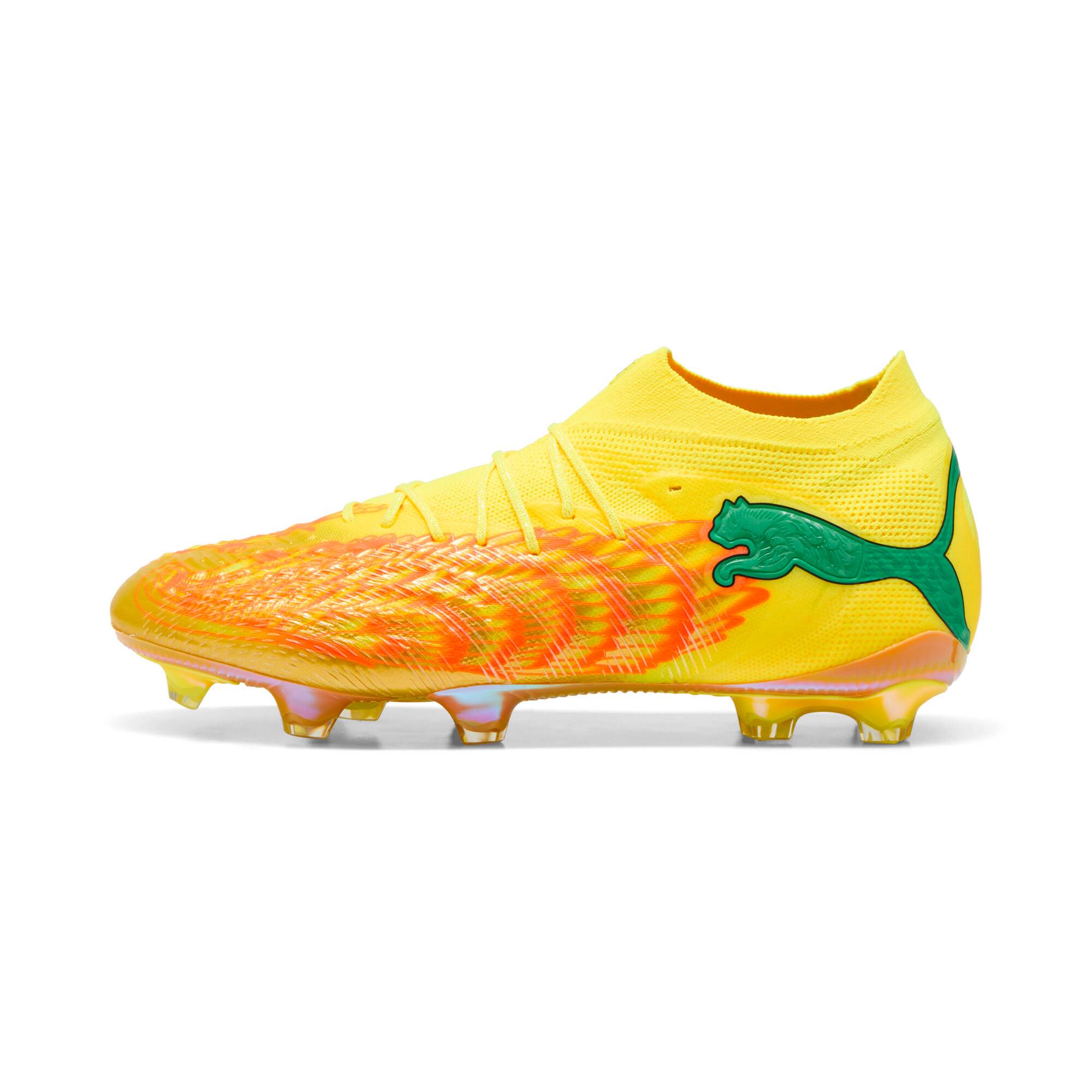 PUMA KIDSUPER x Neymar Jr FUTURE 9 ULTIMATE FG Football Boots Unisex, Shoes, Lemon Crush/Black/Grassy Green, 46