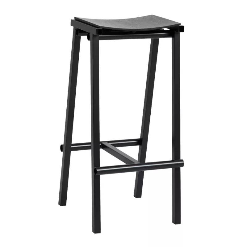 Taburete 8 barpall (75 cm, Svart/svart)