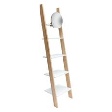 ASHME Stigehylde med spejl 45x35x180cm - Hvid