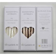 Antikljus 6-pack lack-metall, Pärlemorvit