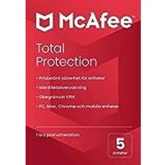 McAfee Total Protection 2022-5 enheter Antivirus, Flerfärgad, 100 x 133 x 1 mm