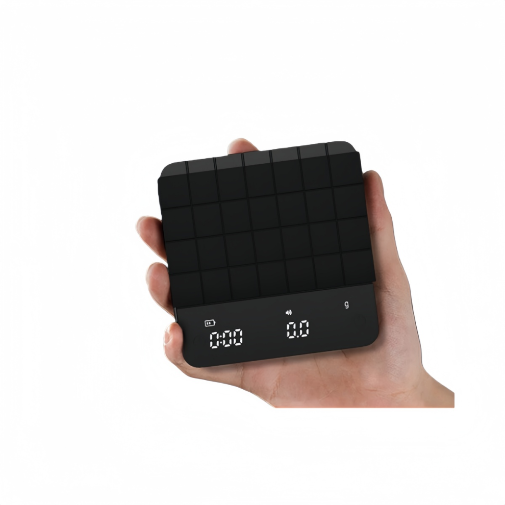 Genopladelig mini-kaffevægt med timer, 2 kg/0,3 g præcisions-espressovægt, bærbar digital kaffevægt med 4 tilstande til espresso og hæl