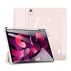 Fodral för iPad Air 6th Generation 11 Inch (M2) 2024/ iPad Air 5th/4th Gen 2022/2020, Clear Back Cover [Inbyggd pennhållare],Pink