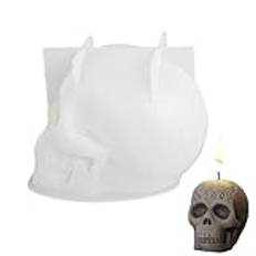 Dödskalle form – silikonform för ljustillverkning i dödskallform, silikonformar för dödskallar, , hartsformar för av harts, halloween heminredning