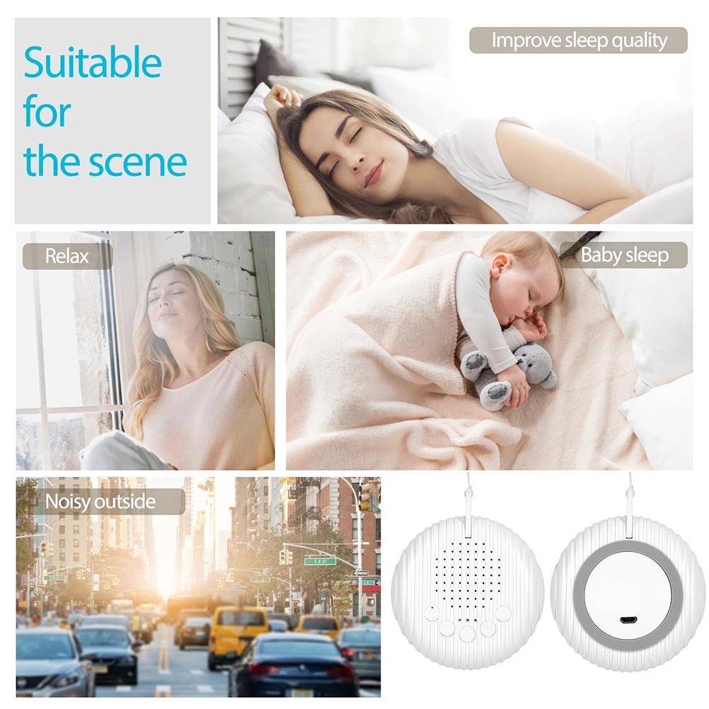 White Noise Machine USB Rechargeable Baby Sleep Sound Machine Baby Sleep Comforter Music Sleeper