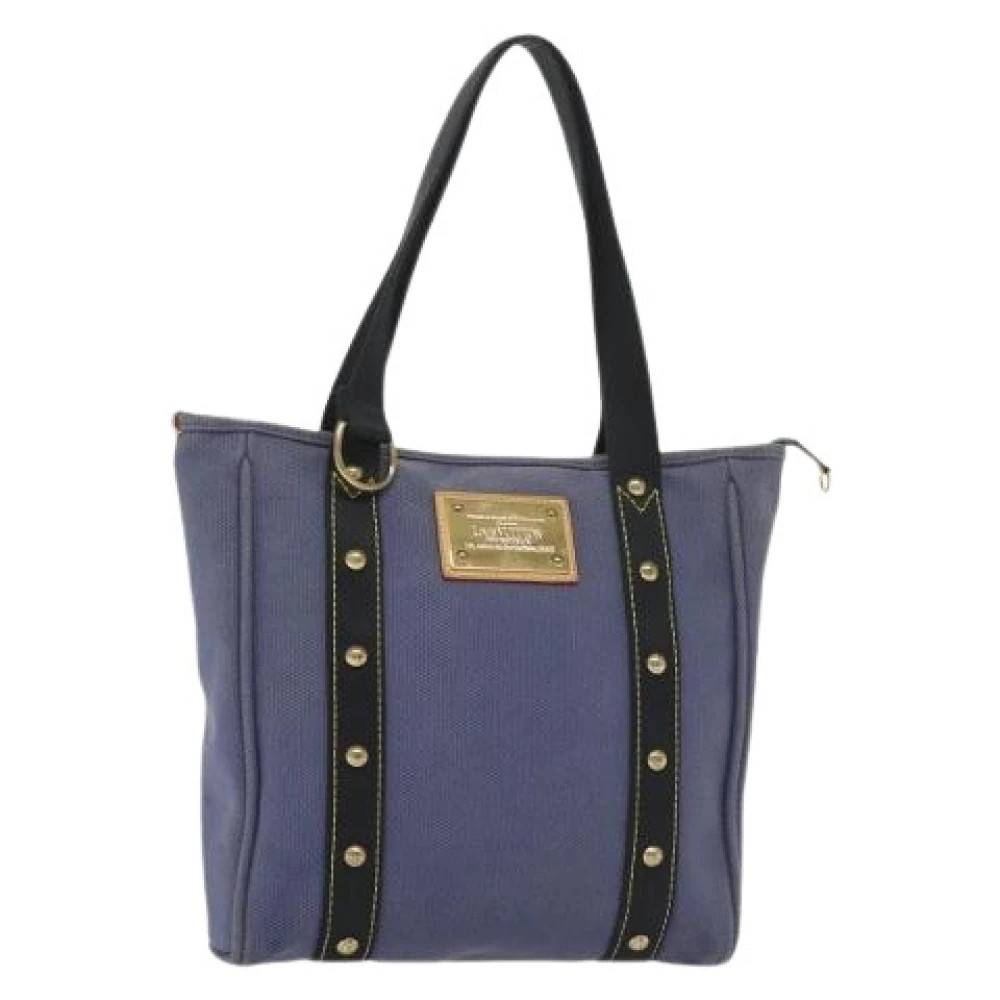 Louis Vuitton Vintage Pre-owned canvas tasker - Vintage - Dame - Blå - ONE SIZE - Tyl