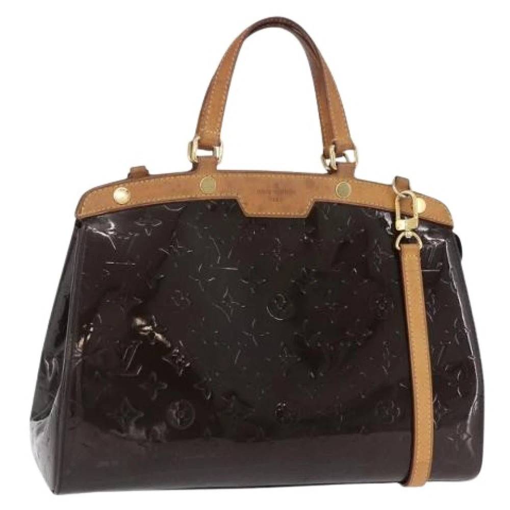 Louis Vuitton Vintage Pre-owned Vintage Patent Leather Hand Bag - Vintage - Dame - Lilla - ONE SIZE - Uld