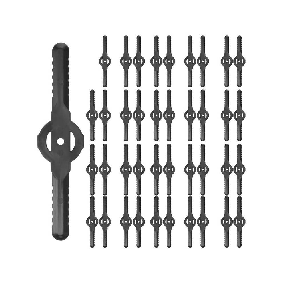 40Pcs Plastic Grass Trimmer Blades Lawn Mower Blade Cordless Trimmer Garden Tool Lawn Mower Trimmer Accessories
