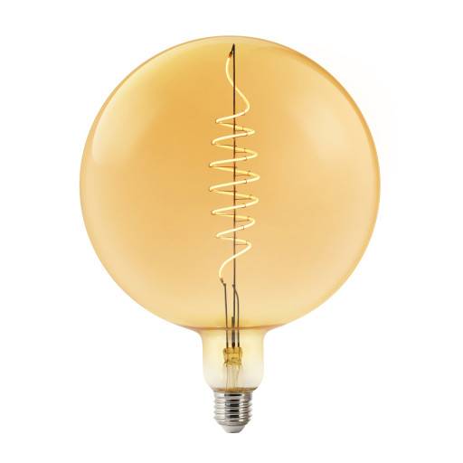 3 stk Nordlux Smart Deko E27 globe filamentpære, 4,7W, ravfarvet, Ø9,5 cm