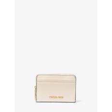 MK Jet Set Small Pebbled Leather Zip-Around Card Case - Natural - Michael Kors - ONE SIZE